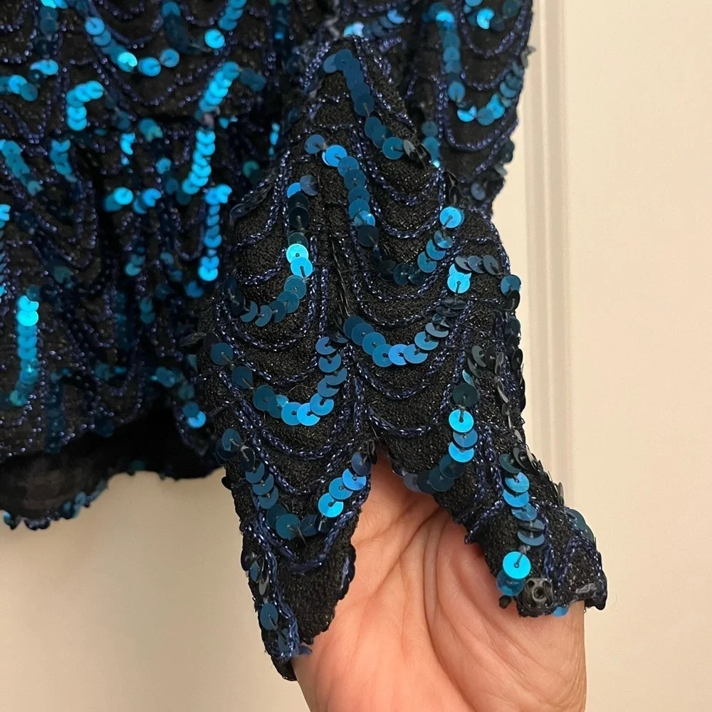 Vintage Sequin Jacket / Top – Paillette Party